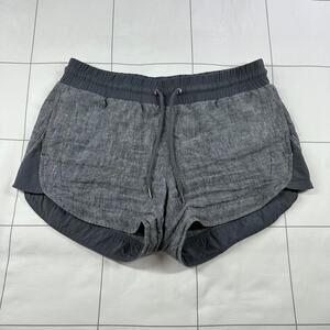 Athleta Shorts Womens 4 Gray Bali Linen Casual Beach Travel Athleisure Resort